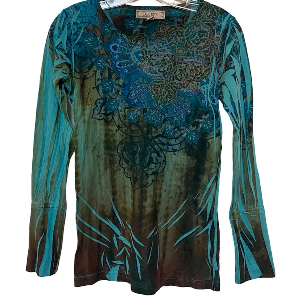 Y2K Fairy Cyber Mandala print Long Sleeve